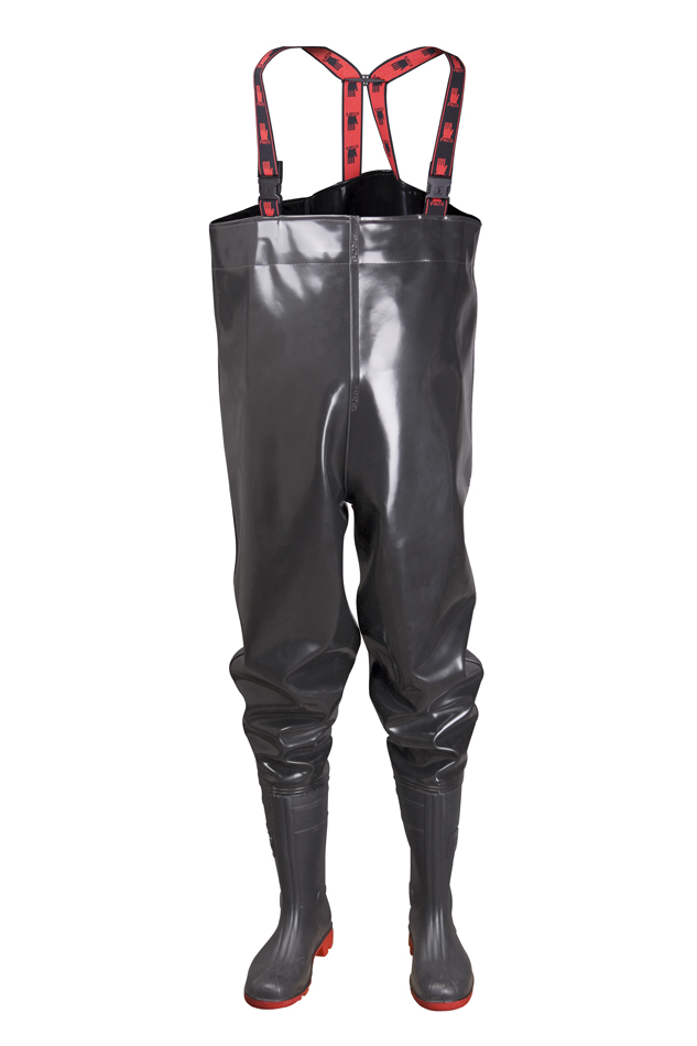 PROS/Lucky Ducky Standard PVC Fishing Chest Waders Series 680 BLACK 6-14 