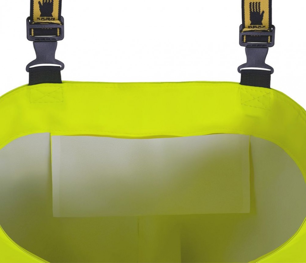 PROS/Lucky Ducky MAX S5 FLUO PVC Chest Waders STEEL MIDSOLE FLUORESCENT HI VIS Orange Yellow 
